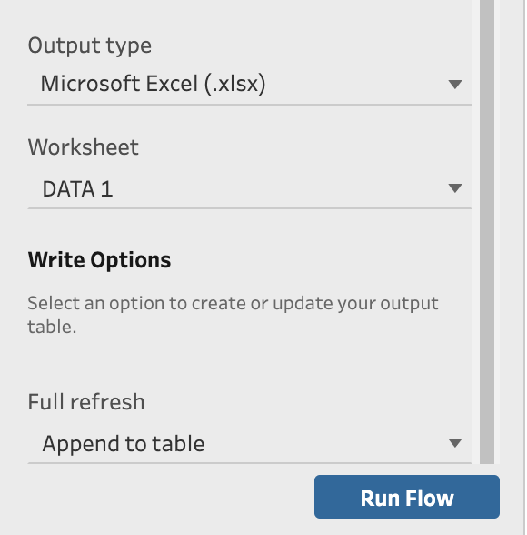 How to append multiple outputs to an Excel in a predefined order