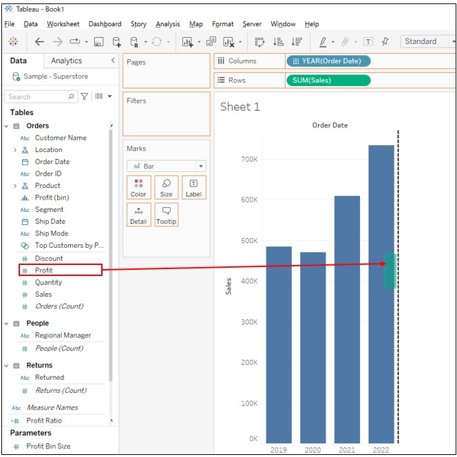 Making Transparent Bar Charts in Tableau