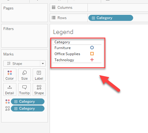 How to Combine Multiple Kinds of Legends Into One Legend in Tableau