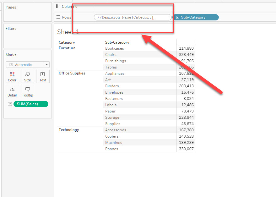 How to Change or Rename the Dimension Header in a View Without