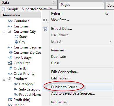Copying a Published Data Source from One Project to Another | Tableau ...