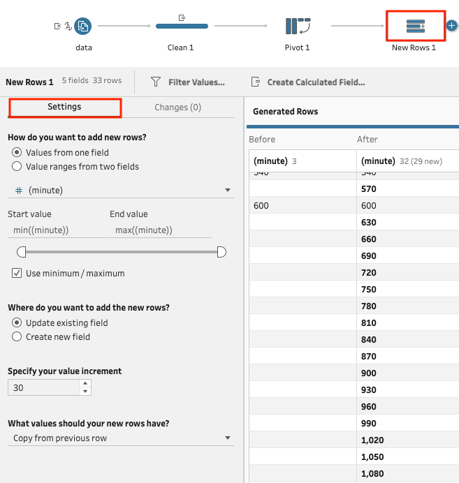 How to Fill Gaps between Two Data and Time Fields