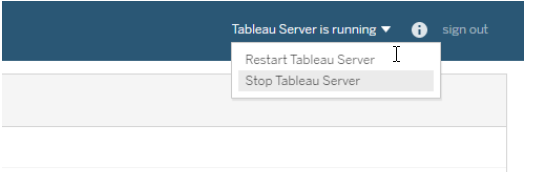 Tableau Server Start and Stop