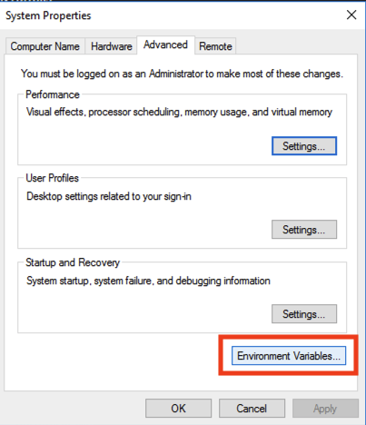 Environment Variables