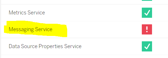 Messaging Service in Error State