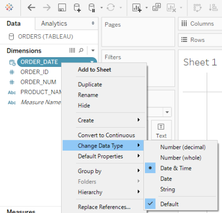 Default Data Setting